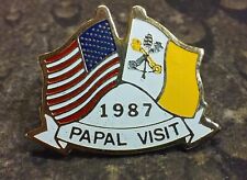 1987 US Papal Visit Unity flag pin badge with error picture