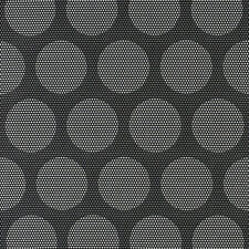 HBF Textiles Madam Dottie  LARGE circles gray & black Modern upholstery Fabric picture