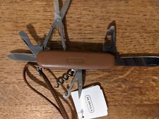 Coach Victorinox Swiss Army Pocket Knife Leather Climber - Vintage New Old Stock picture