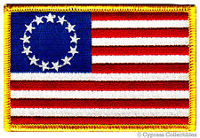 AMERICAN FLAG EMBROIDERED PATCH iron-on US BETSY ROSS REVOLUTIONARY WAR 1776 picture
