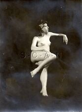 Original Vintage 1940s-60s Nude RP- Detroit- Artistic- Flower in Her Hair- Legs picture