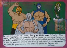 Exvoto dedicated to the Santo, Blue Demon and Mil Mascaras wrestlers Lucha Libre picture