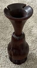 Vintage Hand Carved Rosewood - Rose Wood Vase  - Art Deco Style - Large / Old picture