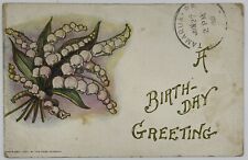 1907 Birthday Greetings Postcard W/ Flowers The Rose Co Mail Card picture