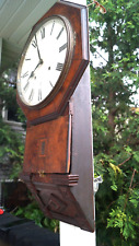 Antique 1870s - 80s E.N. WELCH Mahogany Regulator Long Drop Wall Clock - UNUSUAL picture