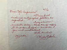 English Channel Swimmer Gertrude Ederle Autographed 1978 Fan Letter Signed picture
