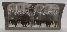 WWI Stereoview Photograph Clemenceau, Wilson, Lloyd George Palace Versailles picture