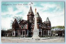 Pontiac Illinois Postcard Livingston County Court House Building c1910  Antique picture