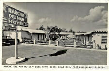 1953 RPPC Fort Lauderdale,FL Rancho Del Mar Hotel,North Ocean Boulevard Postcard picture
