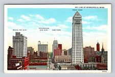 Minneapolis MN- Minnesota, Sky Line, Advertisement, Vintage Souvenir Postcard picture