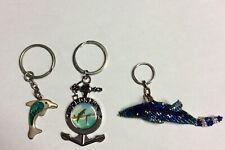 Vintage Lot of 3 Florida Key Chain Keychain Dolphin, picture