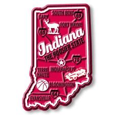 Indiana the Hoosier State Premium Map Fridge Magnet picture
