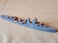 Old Military Battle Ship Model - Wood & Metal - Folk Art picture
