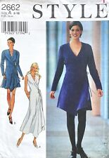 1990's Style Misses' Wrap- Dress Pattern 2662 Size 8-18 UNCUT picture