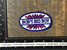 Vintage BOB'S BIG BOY Hamburgers Restaurant Company Logo Sew-On Patch Blue Twill picture