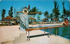 SAN JUAN PUERTO RICO San Juan Intercontinental Hotel c1959 Pool Scene Postcard picture