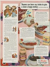 1951 Bordens Ice Cream Recipe Strawberry Pie Coffee Phone Vintage Print Ad BH1 picture