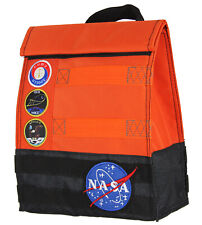 NASA Orange Space Suit Design With Apollo Patches Insulated Lunch Box Bag Tote picture