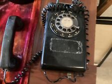 Vintage   Black  Wall Mount Rotary Dial Phone picture