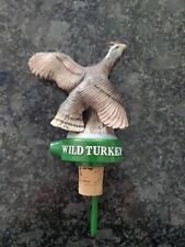 WILD TURKEY Bourbon Whiskey POURER Vtg Ceramic TURKEY In FLIGHT Bottle Top picture