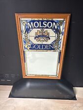 Vintage Molson Golden Beer Message Board With Faux Stain Glass. picture