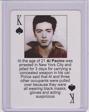 RARE 2003 STARZ BEHIND BARZ AL PACINO PLAYING CARD ~ MUG SHOT ~ THE GODFATHER picture