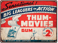 1937 Goudey Movie Book Baseball Advertising Metal Reproduction Sign 9x12 60073 picture