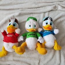 Vintage Huey Dewey Louie Duck Tales Disney Plush Stuffed Animal Set 12
