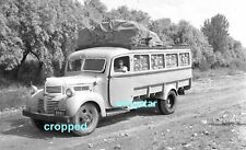 1940s Dodge Bus Moving Van School Bus Old Photo Vintage NEGATIVE Transportation picture