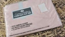 Vintage CANNON ROYAL FAMILY Comfortcale 200 Twin Fitted Bottom Sheet Pink NOS picture