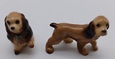 Hagen-Renaker VTG Miniature Set of 2 Dogs Cocker Spaniel Brown & Tan Mama Papa picture