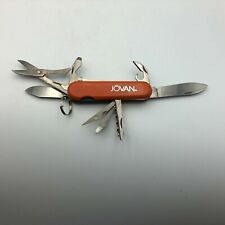 Vintage 9 Function Folding Pocket Knife Japan Orange Handle Jovan Good Snap XY2  picture