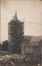 RPPC Postcard Rebuilding Steeple After Tornado Myerstown PA picture