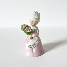 Vintage 1960’s UCGC Porcelain Bell - December -  Girl in Pink Dress with Flowers picture