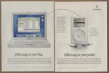 2001 Apple iPod MP3 Player Vintage Promo Print Ad Download on iTunes Burn CDs picture