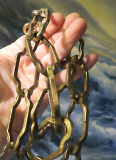 Gothic 3 feet / 1 yard 8 gauge Brass plated heavy chain part for lamp chandelier picture