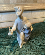 Lladro Spain  BOY WITH CANDLE & GIRL  #4874   8 1/2