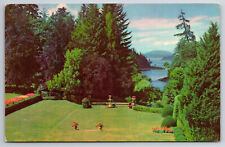 Vintage Canada Postcard Butchart Gardens, Tod Inlet Victoria B.C. picture