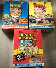 DESERT STORM 3 full boxes trading cards series 1-3 picture