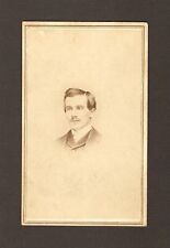 Old Vintage Antique CDV Photo Young Man Gentleman w/ Thin Mustache Facial Hair picture