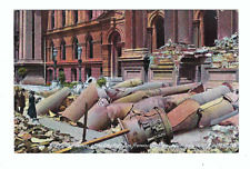 The Fallen columns of the City Hall S.F.  Ca. After the 1906 Disaster Vintage PC picture