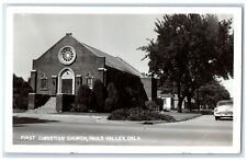 c1940's First Christian Church Car Pauls Valley Oklahoma OK RPPC Photo Postcard picture