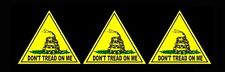 Dont Tread on Me Gadsden Flag Triangle Conservative Stickers Decals 3 PACK 94 picture