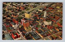 El Paso TX-Texas, Aerial View Business Section, Antique Vintage Postcard picture