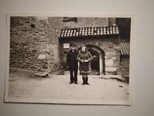 Vintage Old Photo Older Couple visiting a Church in GREECE ORIGINAL VTG Rare picture