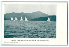 c1920's Sailing Race Whiteface Inn Lake Placid New York Unposted Boats Postcard picture