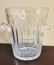 NEW w/Box 24% Lead Crystal Champagne Ice Bucket Clear -Poland- Exquisite - NOS picture