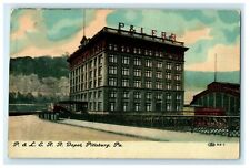 c1911 P. & L. E. R. R Depot Pittsburgh Pennsylvania PA Posted Antique Postcard picture