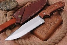 CUSTOM HANDMADE D2 TOOL STEEL HUNTING BOWIE KNIFE CAMPING KNIFE W/SHEATH picture