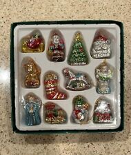 Kurt S Adler Vintage Miniature Ceramic Christmas Ornaments Set H-1256 picture